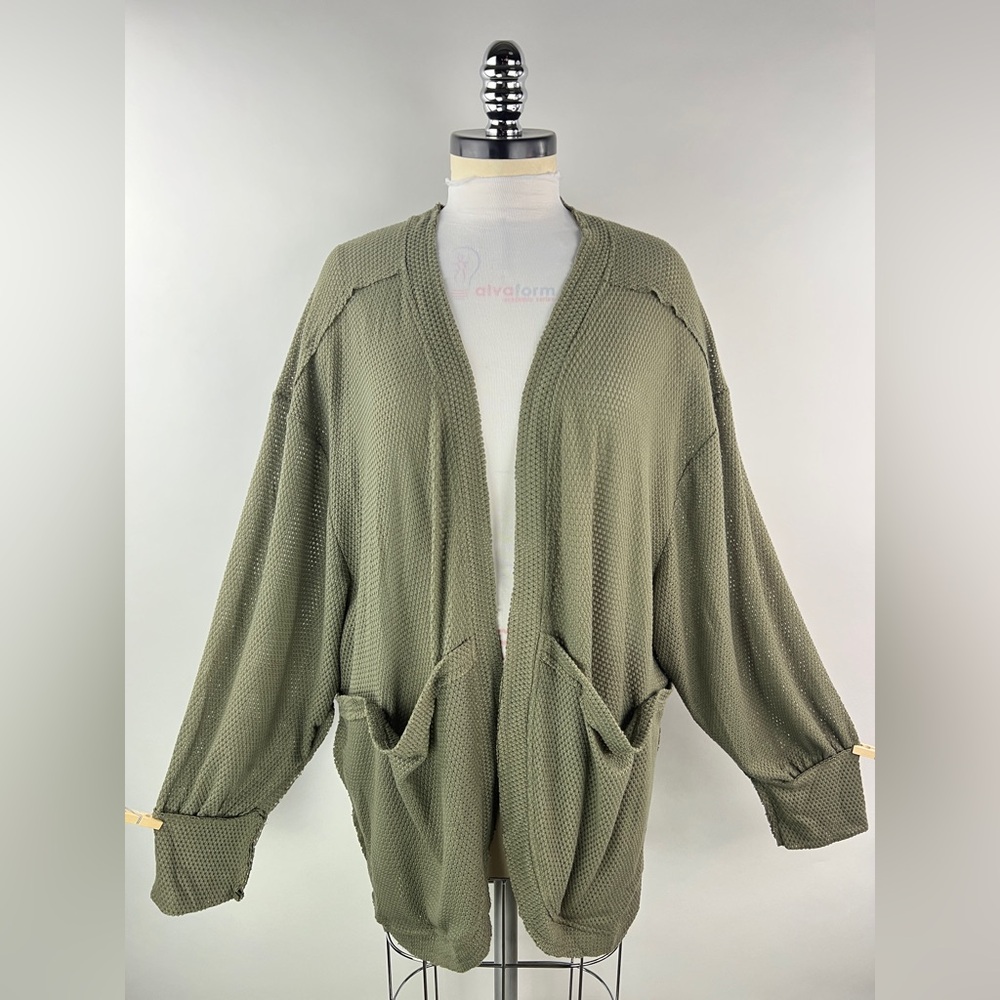 💚 3430. Knit Textured Open Front Cardigan